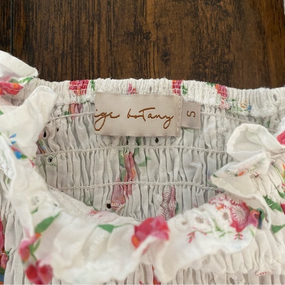 Beige Botany Floral Crop Top - Picture 4 of 4